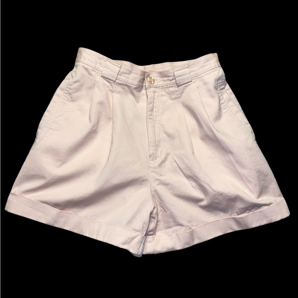 Liz Claiborne LizSport Women's Size 6 High-Waist Shorts Light Pink Pleated